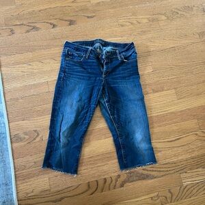 Women's cut off Blue Jeans